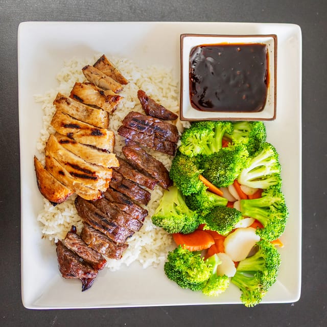 Chicken or Beef Teriyaki.
